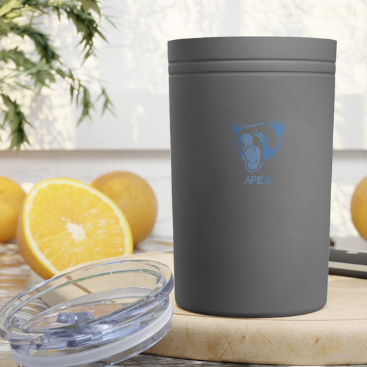 Vacuum Insulated Tumbler, 11oz style BG / lightBlue logo