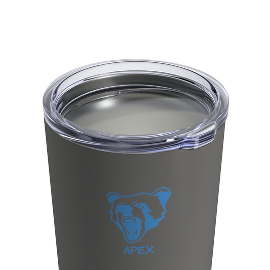 Tumbler 10oz BG grey / lightBlue logo