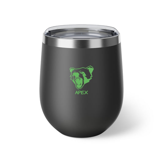 Copper Vacuum Insulated Cup, 12oz White&Black / Green Logo
