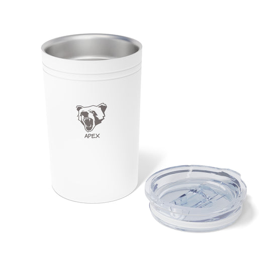Vacuum Insulated Tumbler, 11oz white / darkGrey logo