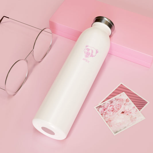 Slim Water Bottle BG white / lightPink logo