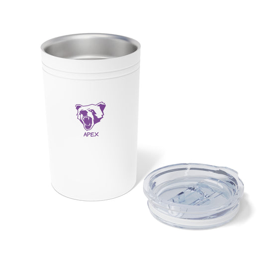 Vacuum Insulated Tumbler, 11oz white / purple logo