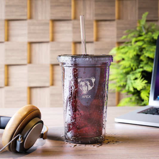 Suave Acrylic Cup BG clear / lightGrey logo