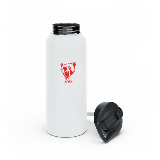 Stainless Steel Water Bottle, Standard Lid white / red