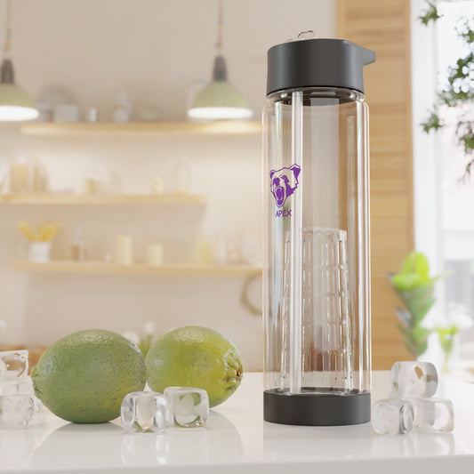 Infuser Water Bottle clear / purple logo