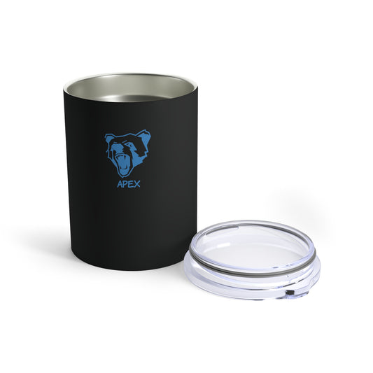 Tumbler 10oz BG black / lightBlue logo