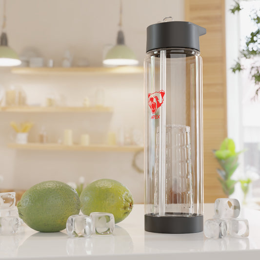 Infuser Water Bottle clear / red logo