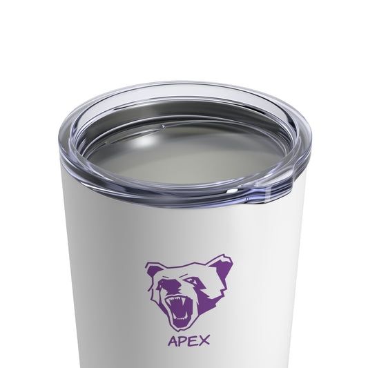 Tumbler 10oz BG white / purple logo