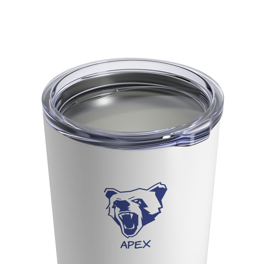 Tumbler 10oz BG white / darkBlue logo