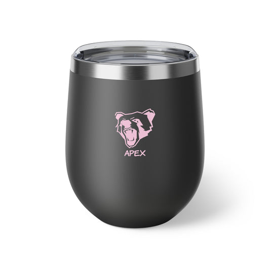 Copper Vacuum Insulated Cup, 12oz White&Black / lightPink Logo