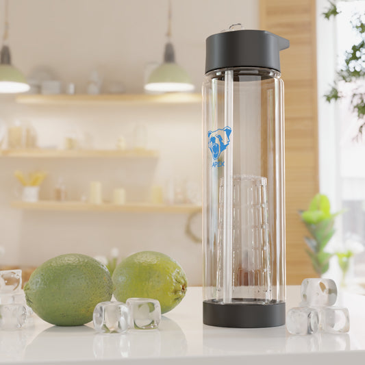 Infuser Water Bottle clear / lightBlue logo