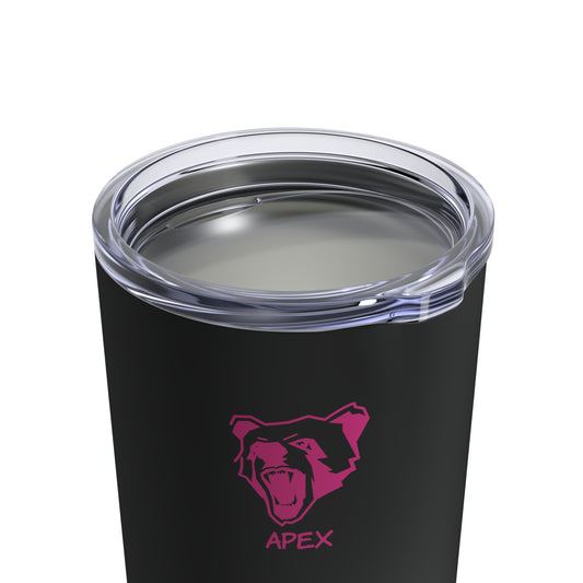 Tumbler 10oz BG black / darkPink logo