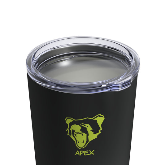 Tumbler 10oz BG black / limeGreen logo