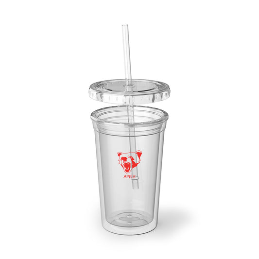 Suave Acrylic Cup BG clear / red logo