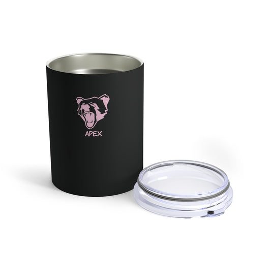 Tumbler 10oz BG black / lightPink logo