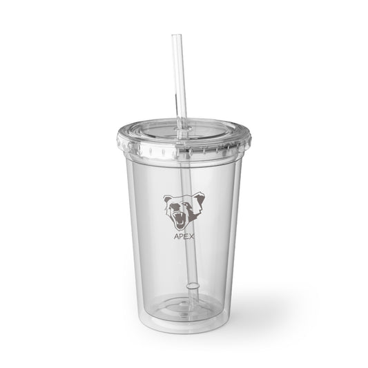 Suave Acrylic Cup BG clear / darkGrey logo