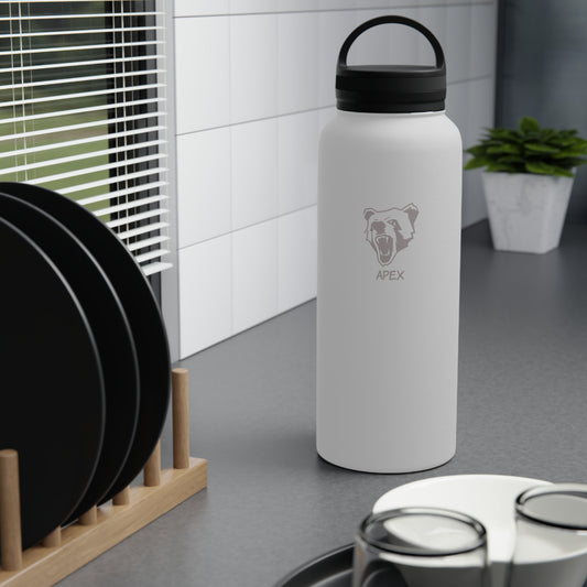 Stainless Steel Water Bottle, Handle Lid White / lightGray Logo