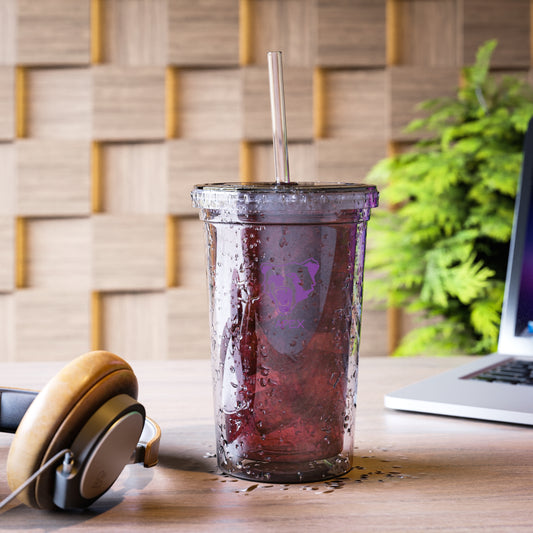 Suave Acrylic Cup BG clear / purple logo