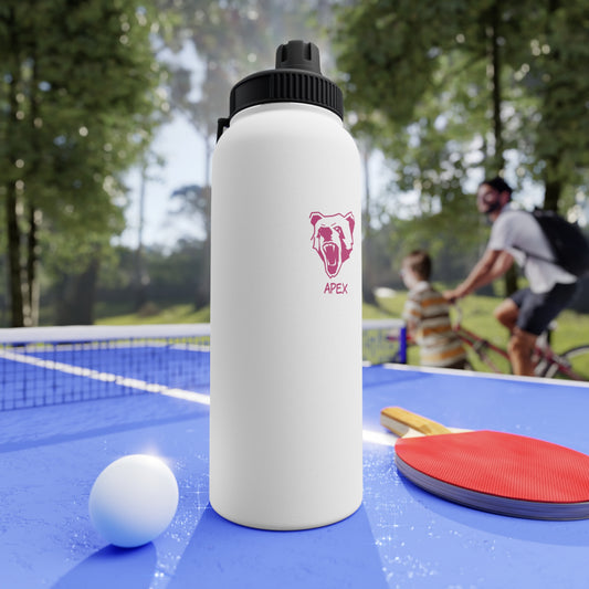 Stainless Steel Water Bottle, Sports Lid white / darkPink logo