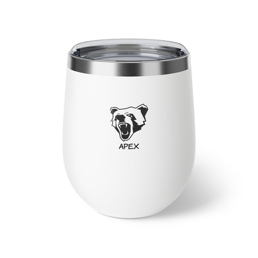 Copper Vacuum Insulated Cup, 12oz White&Black / Black&White Logo