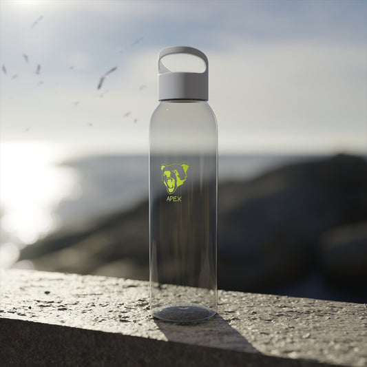 Sky Water Bottle style BG / limeGreen logo