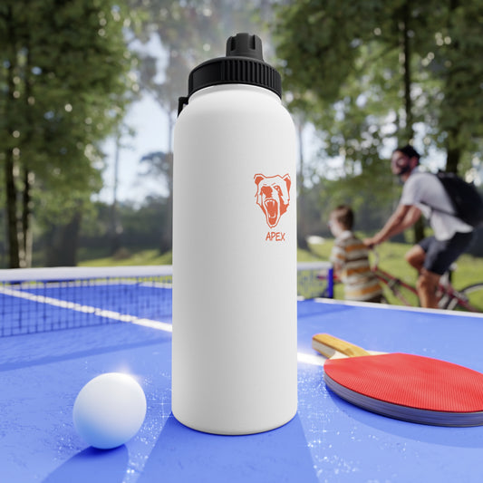 Stainless Steel Water Bottle, Sports Lid white / orange logo